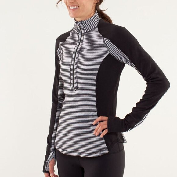 Lululemon Run: U-Turn Pullover- Long Sleeve Half Zip Running Pullover- Size 6 - Picture 2 of 15